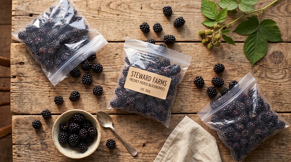 Steward Farms pesticide-free blackberries