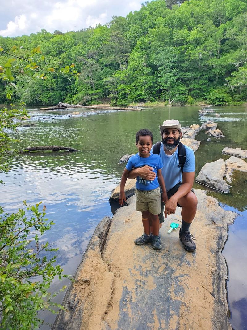 Clinton Steward and son Josiah near Marietta Georgia